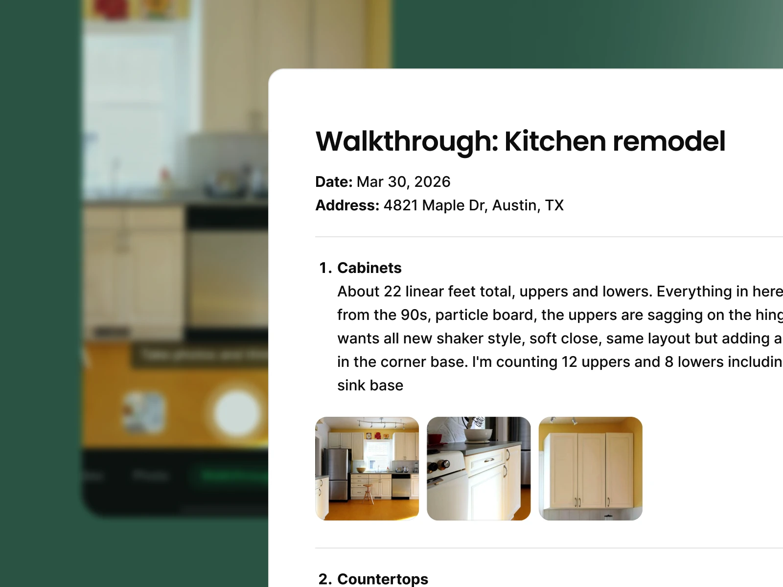 Handoff app screenshot